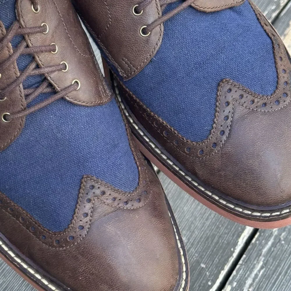 Cole Haan Men's Wingtip Brogue Saddle Oxford Dress Shoes Size 10 C12255